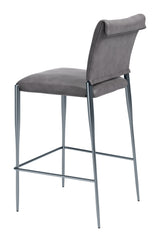 Freesia Charcoal Gray Barstool (Set of 2) - Ornate Home
