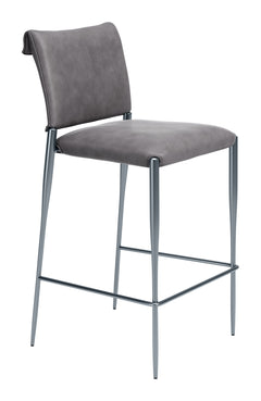 Freesia Charcoal Gray Barstool (Set of 2) - Ornate Home
