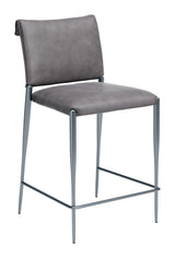 Freesia Charcoal Gray Counter Stool (Set of 2) - Ornate Home