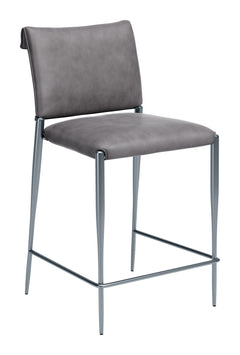 Freesia Charcoal Gray Counter Stool (Set of 2) - Ornate Home