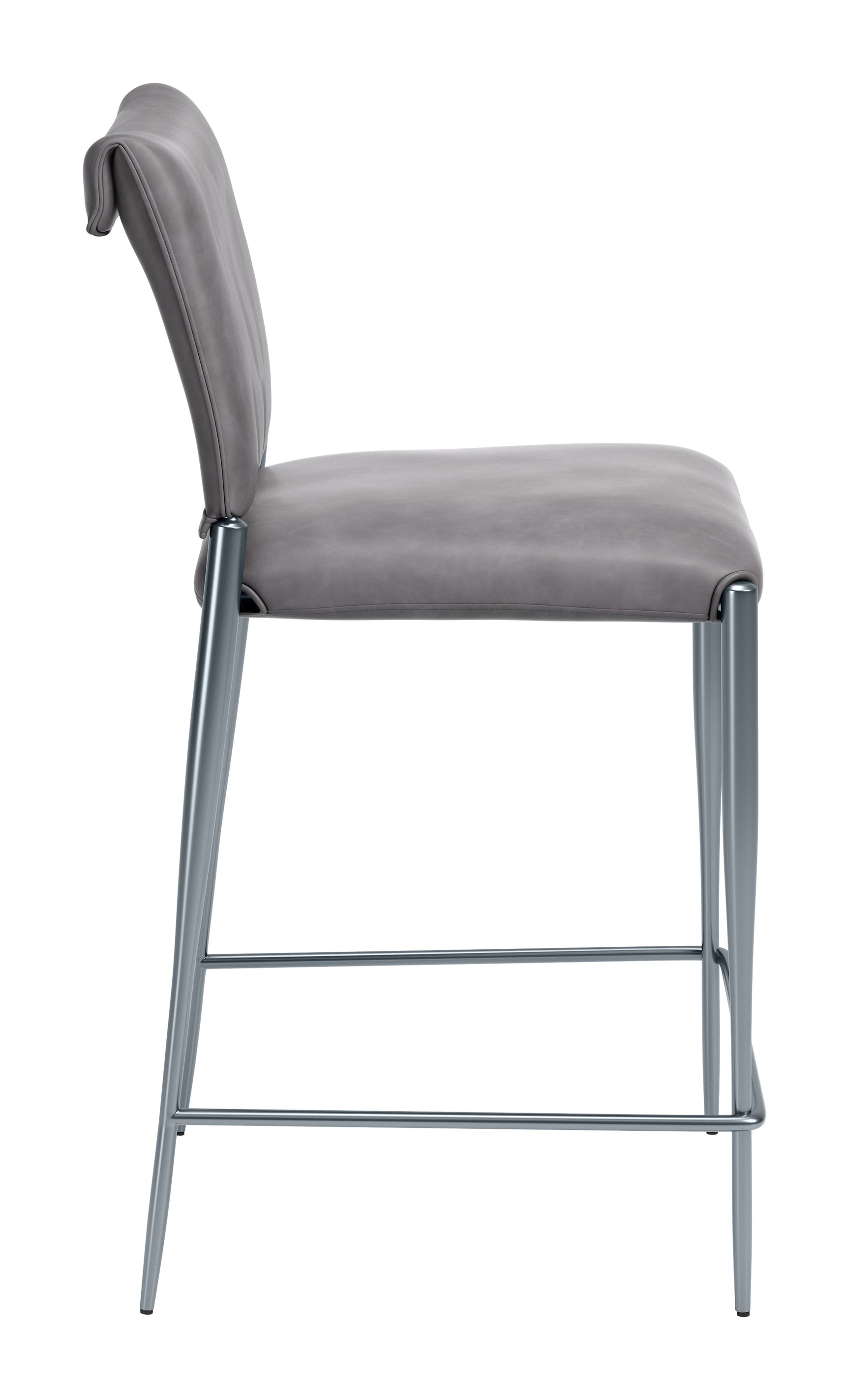 Freesia Charcoal Gray Counter Stool (Set of 2) - Ornate Home