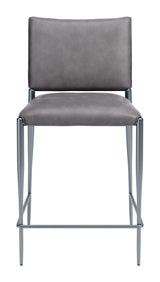 Freesia Charcoal Gray Counter Stool (Set of 2) - Ornate Home