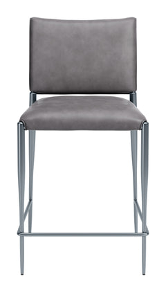 Freesia Charcoal Gray Counter Stool (Set of 2) - Ornate Home