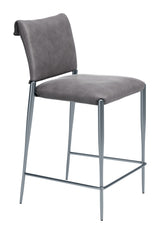 Freesia Charcoal Gray Counter Stool (Set of 2) - Ornate Home