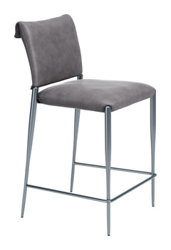 Freesia Charcoal Gray Counter Stool (Set of 2) - Ornate Home