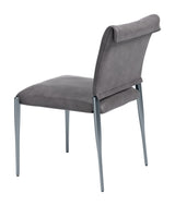 Freesia Charcoal Gray Dining Chair (Set of 2) - Ornate Home