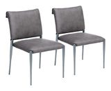 Freesia Charcoal Gray Dining Chair (Set of 2) - Ornate Home