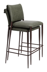 Freesia Olive Green Barstool (Set of 2) - Ornate Home