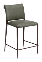 Freesia Olive Green Counter Stool (Set of 2) - Ornate Home