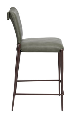 Freesia Olive Green Counter Stool (Set of 2) - Ornate Home