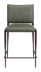 Freesia Olive Green Counter Stool (Set of 2) - Ornate Home