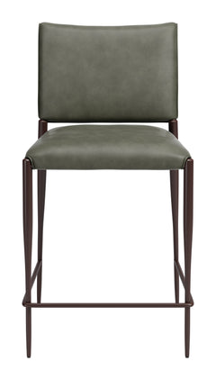 Freesia Olive Green Counter Stool (Set of 2) - Ornate Home