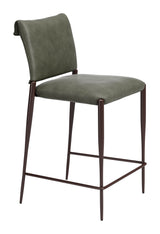 Freesia Olive Green Counter Stool (Set of 2) - Ornate Home