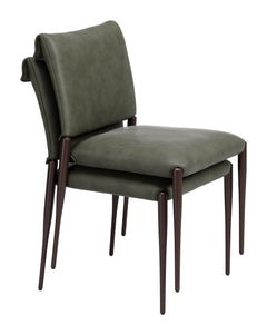 Freesia Olive Green Dining Chair (Set of 2) - Ornate Home