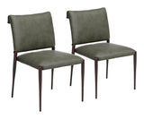 Freesia Olive Green Dining Chair (Set of 2) - Ornate Home