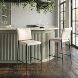 Freesia White Barstool (Set of 2) - Ornate Home