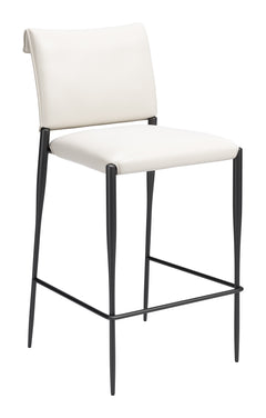 Freesia White Barstool (Set of 2) - Ornate Home