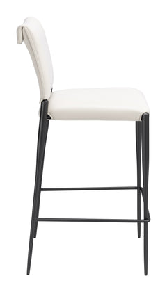 Freesia White Barstool (Set of 2) - Ornate Home