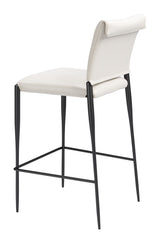 Freesia White Barstool (Set of 2) - Ornate Home