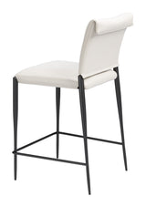 Freesia White Counter Stool (Set of 2) - Ornate Home