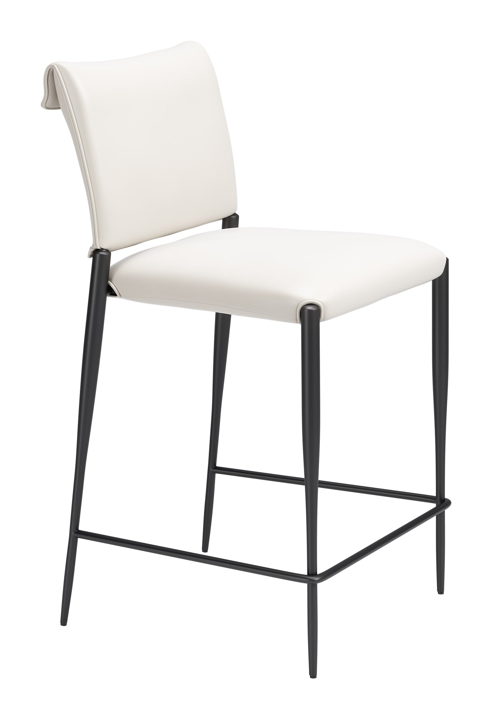 Freesia White Counter Stool (Set of 2) - Ornate Home