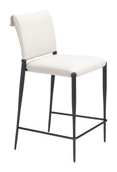 Freesia White Counter Stool (Set of 2) - Ornate Home