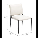 Freesia White Dining Chair (Set of 2) - Ornate Home