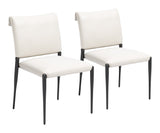 Freesia White Dining Chair (Set of 2) - Ornate Home