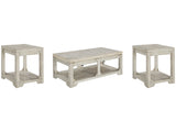 Fregine Whitewash Coffee Table and 2 End Tables - Ornate Home