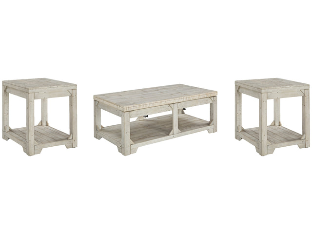 Fregine Whitewash Coffee Table and 2 End Tables - Ornate Home