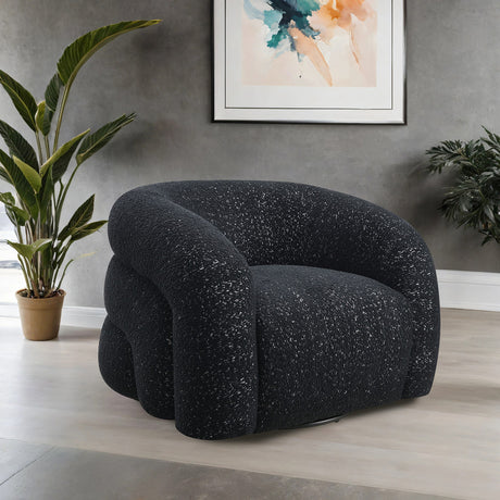 Freja Black Swivel Chair - Ornate Home