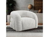 Freja Cotton White Swivel Chair - Ornate Home