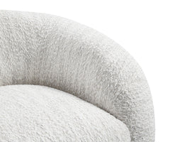 Freja Cotton White Swivel Chair - Ornate Home