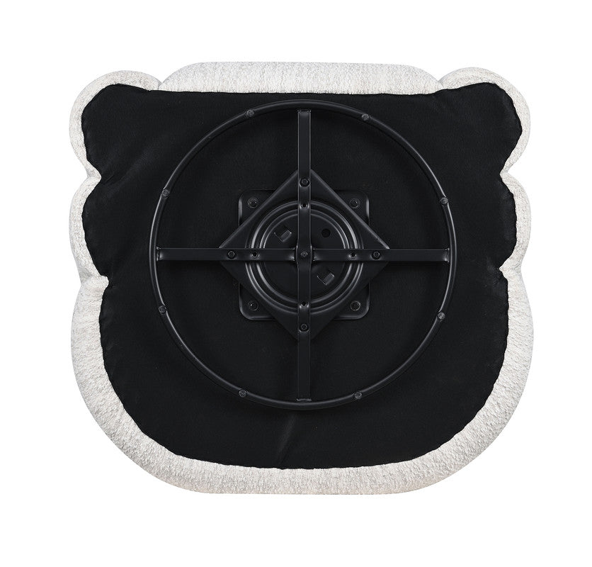 Freja Cotton White Swivel Chair - Ornate Home