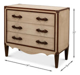 French Art Deco Beige Commode - Ornate Home