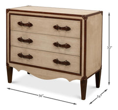 French Art Deco Beige Commode - Ornate Home