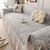 French Chic Style Ruffle Floral Cover Throws for Sofas, Decorative Couch Covers - Ornate Home