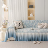 French Chic Style Ruffle Rose Cover Throw for Sofas, Decorative Sectional Covers - Ornate Home
