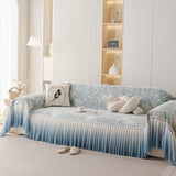 French Chic Style Ruffle Rose Cover Throw for Sofas, Decorative Sectional Covers - Ornate Home