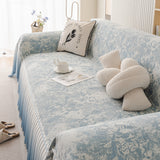 French Chic Style Ruffle Rose Cover Throw for Sofas, Decorative Sectional Covers - Ornate Home