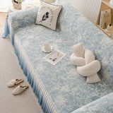 French Chic Style Ruffle Rose Cover Throw for Sofas, Decorative Sectional Covers - Ornate Home