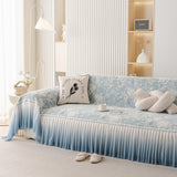 French Chic Style Ruffle Rose Cover Throw for Sofas, Decorative Sectional Covers - Ornate Home
