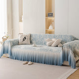 French Chic Style Ruffle Rose Cover Throw for Sofas, Decorative Sectional Covers - Ornate Home