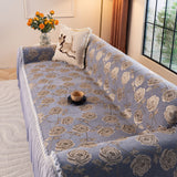 French Country Floral Sofa Cover with Ruffled Skirt, Farmhouse Decor for Living Room - Ornate Home