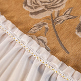 French Country Floral Sofa Cover with Ruffled Skirt, Farmhouse Decor for Living Room - Ornate Home