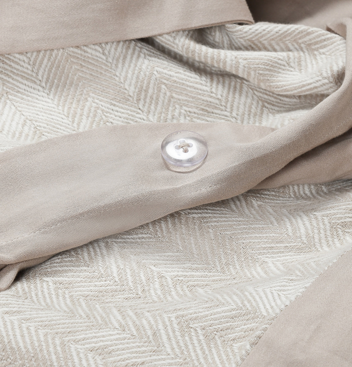 French Herringbone Natural Duvet Collection - Ornate Home