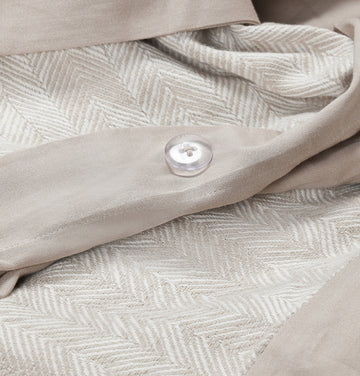 French Herringbone Natural Duvet Collection - Ornate Home