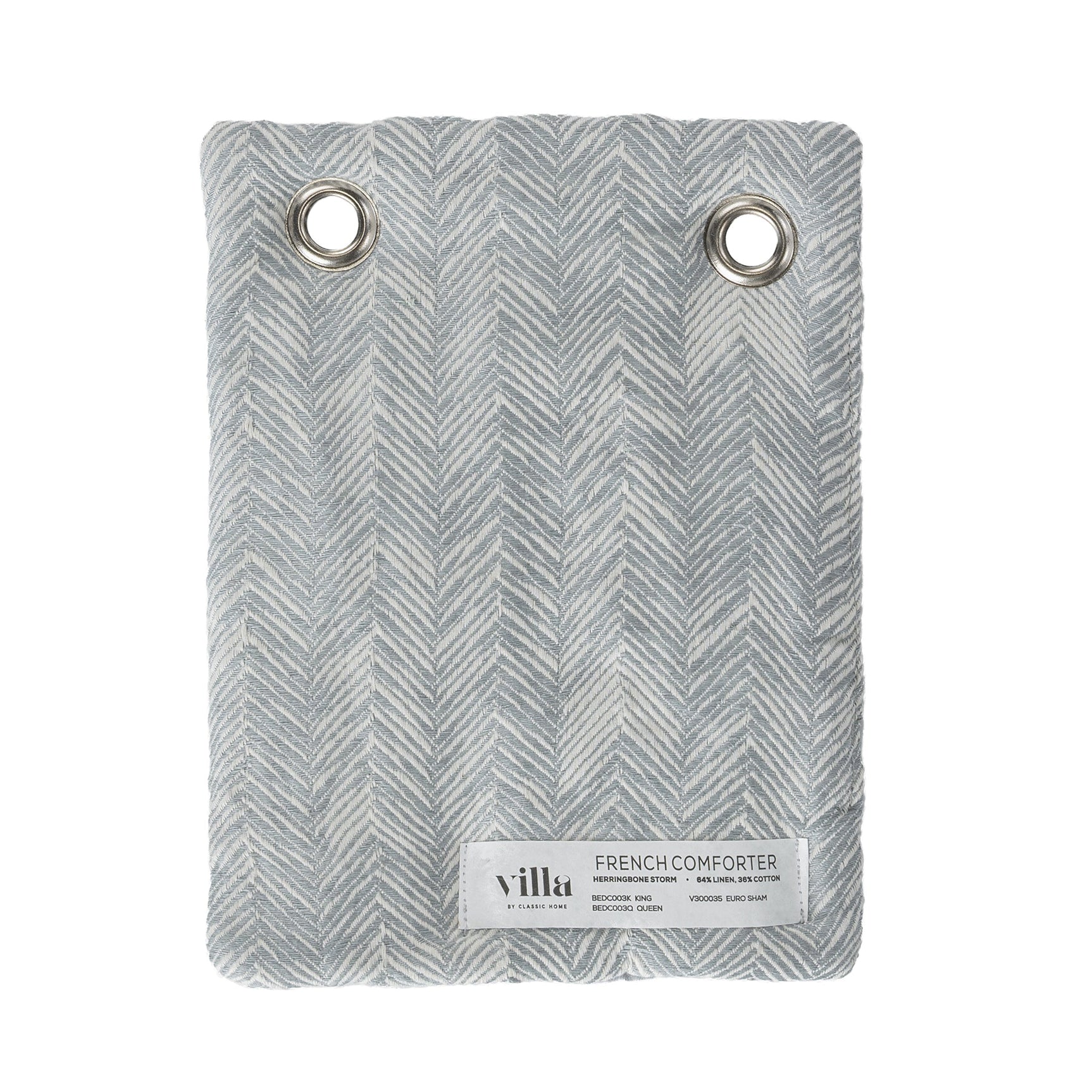 French Herringbone Storm Comforter Collection - Ornate Home