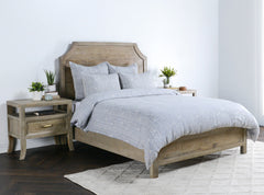 French Herringbone Storm Duvet Collection - Ornate Home