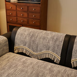 French Vintage Style Couch Cover with Skirt,  Non-Slip Sectional Furniture Covers - Ornate Home